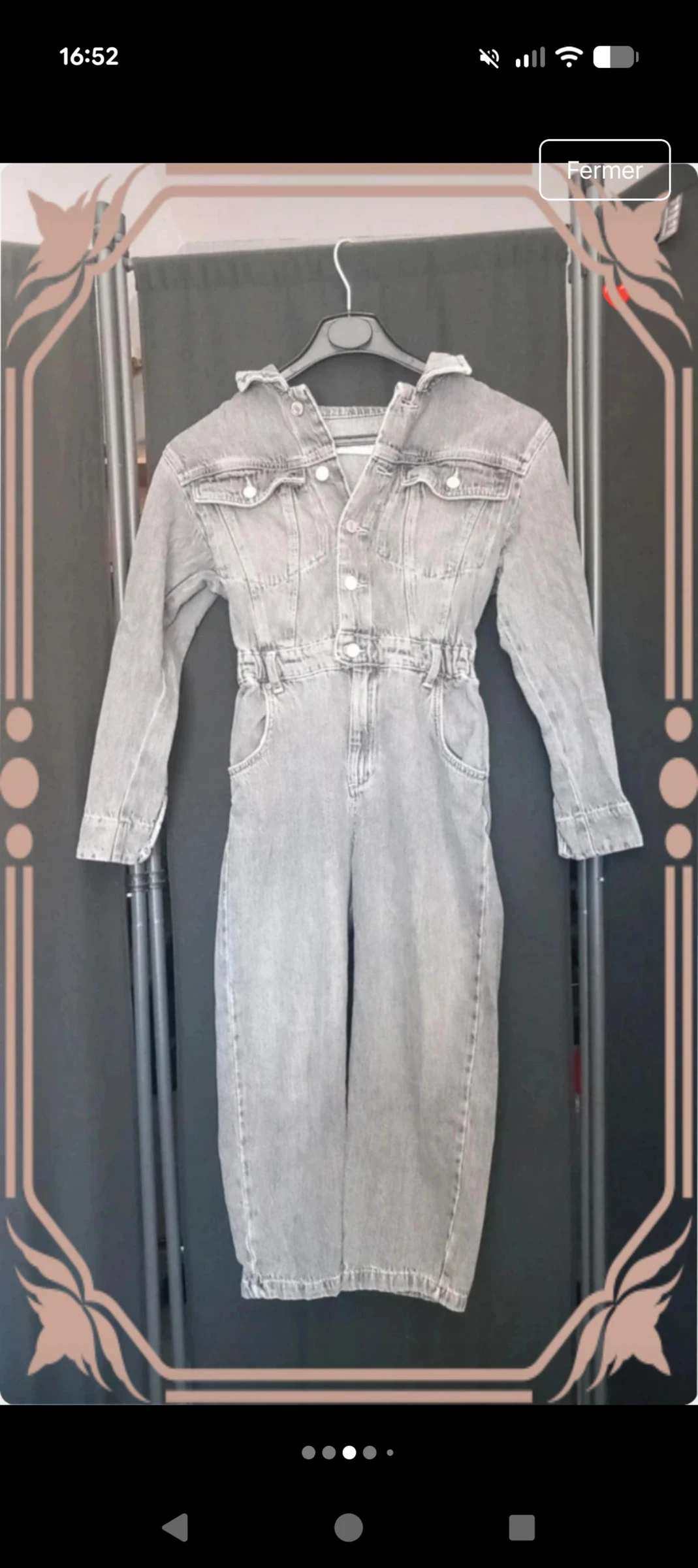 Combinaison en jean gris Zara  Taille 13/14 ans 164 cm Très bon état